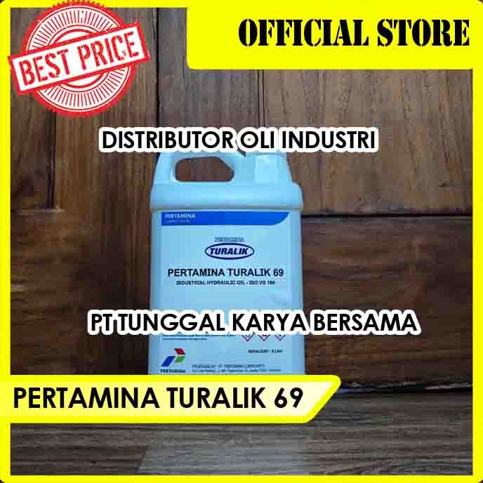 PERTAMINA TURALIK 69 ( Oli Hidrolik Industri - ISO VG 100 ) - 5 Liter