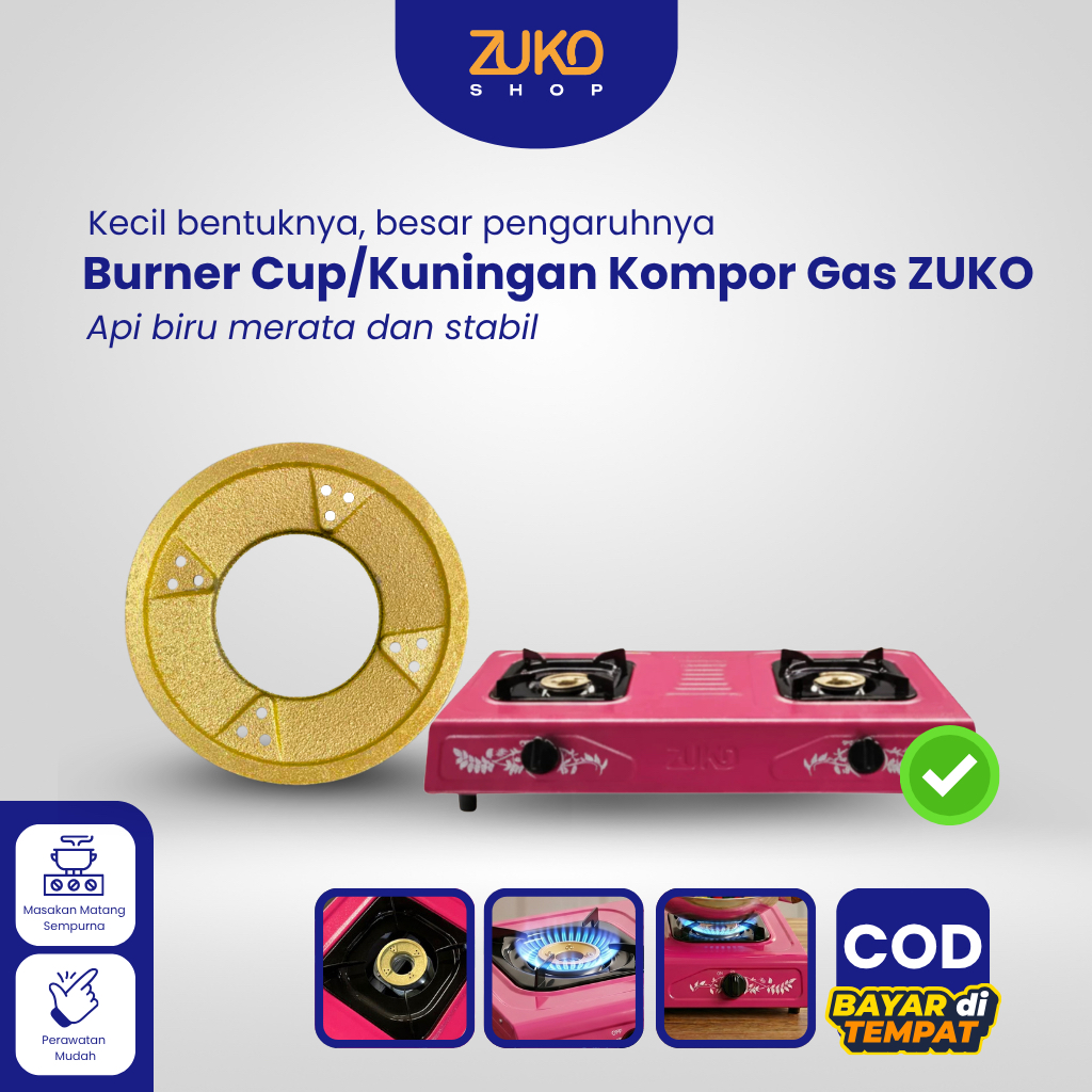 ZUKOSHOP OFFICIAL - BURNER CUP/KUNINGAN KOMPOR ZUKO