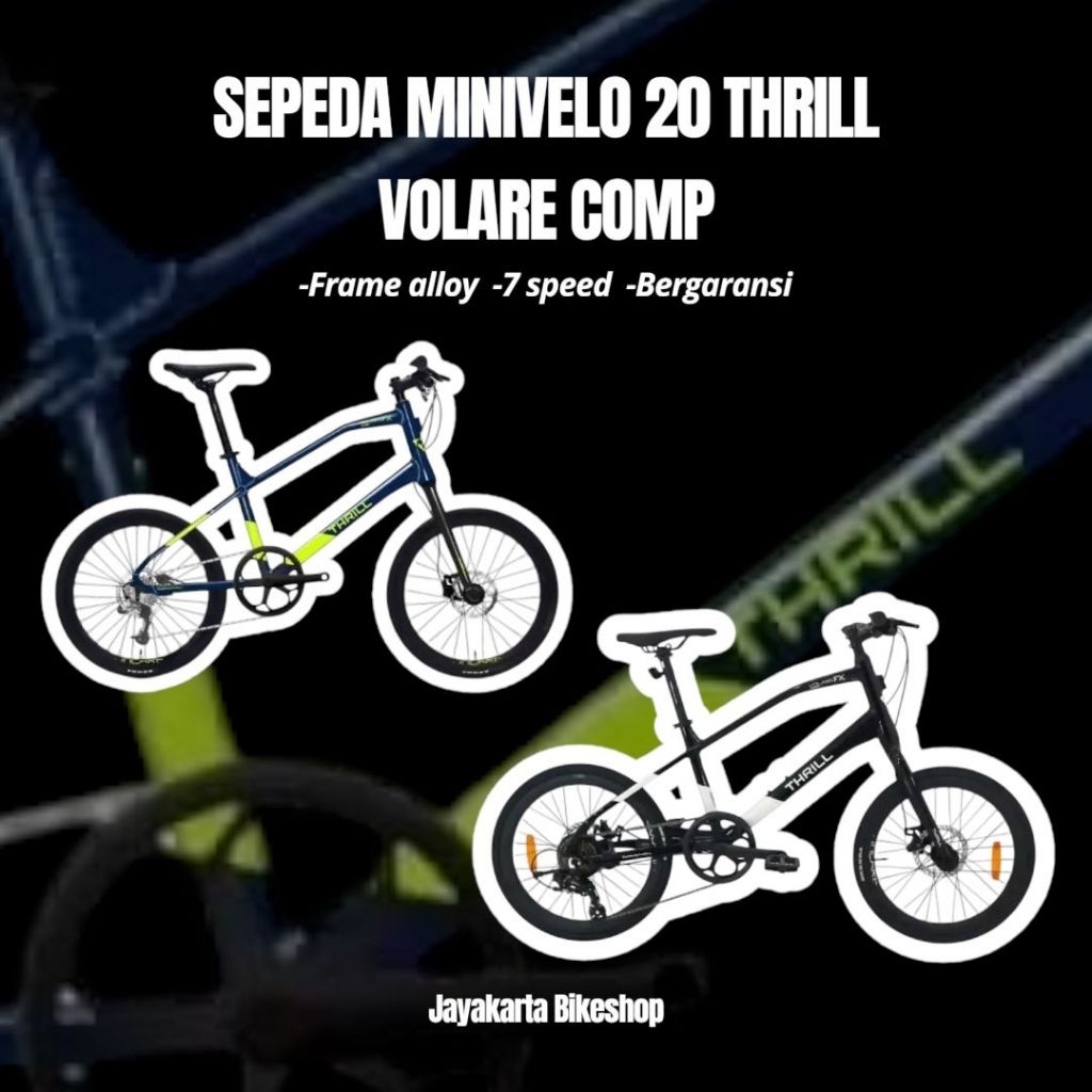 SEPEDA MINIVELO 20 THRILL VOLARE COMP | MINI VELO CITY BIKE DEWASA 20 INCH ORIGINAL DAN BERGARANSI