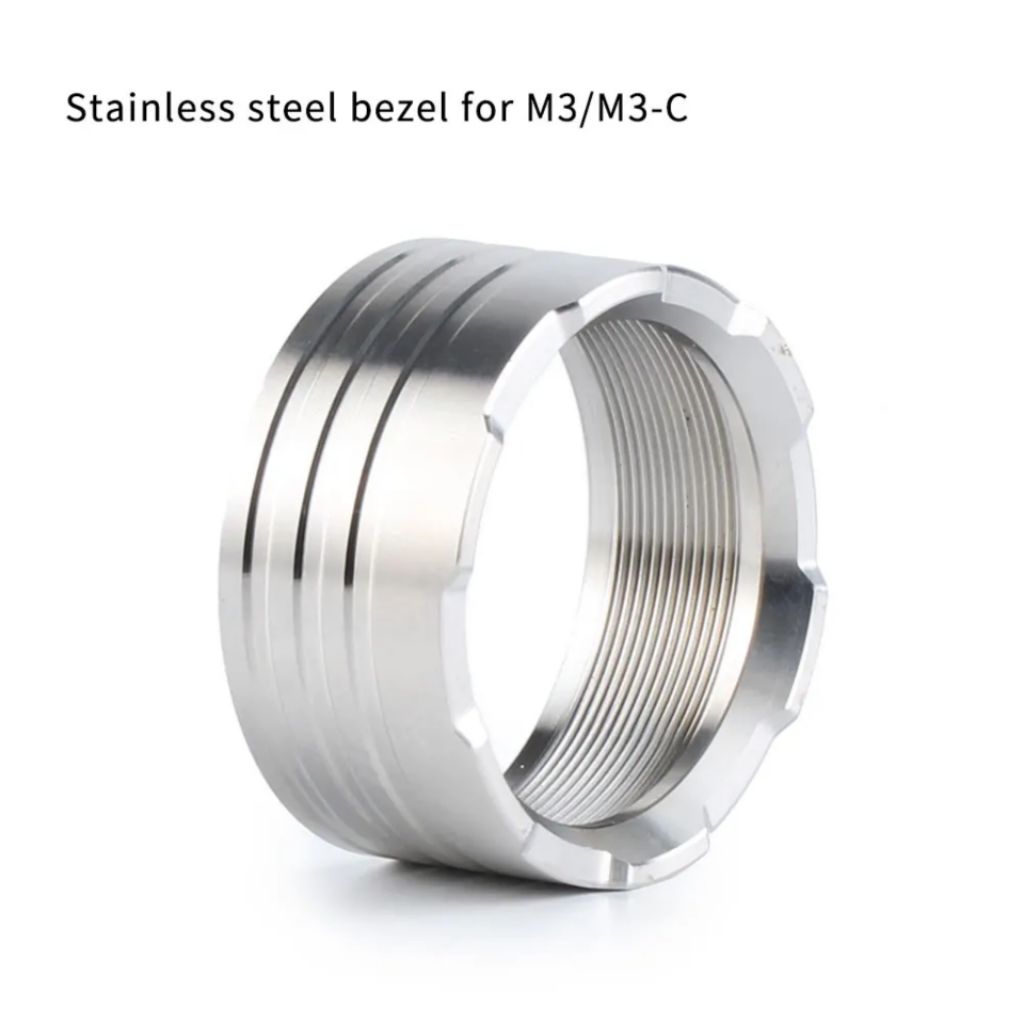Bezel Stainless Steel Untuk Senter Convoy M3, M3-C