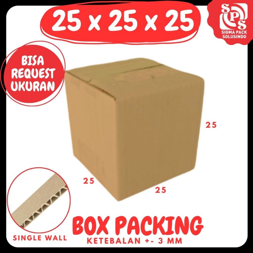 Kardus 25x25x25 Box A1 /Box 25x25x25 A1 (Helm BoGo) Packing Karton /Dus 25x25x25 Kotak Kemasan kosme