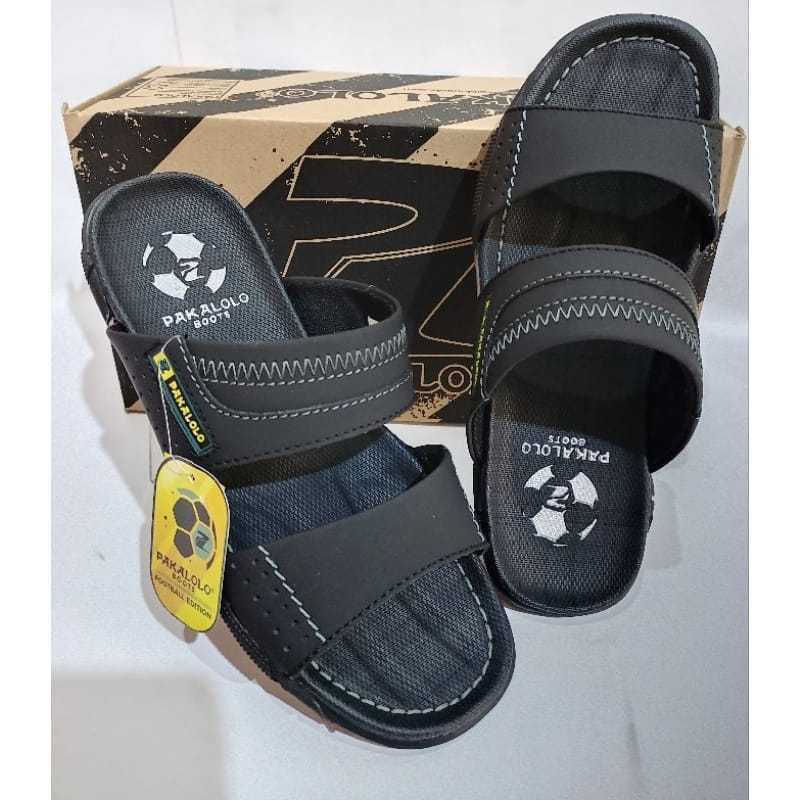 Sandal Kulit Pria Pakalolo Asli Ukuran 39-43 Warna Hitam Sandal Pria Kekinian