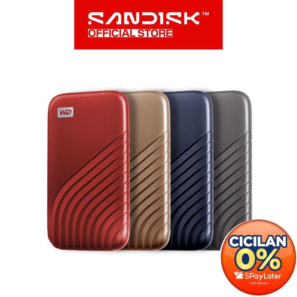 WD My Passport SSD External 1TB / 2TB / 4TB USB C 3.2 Up to 1050MB/s
