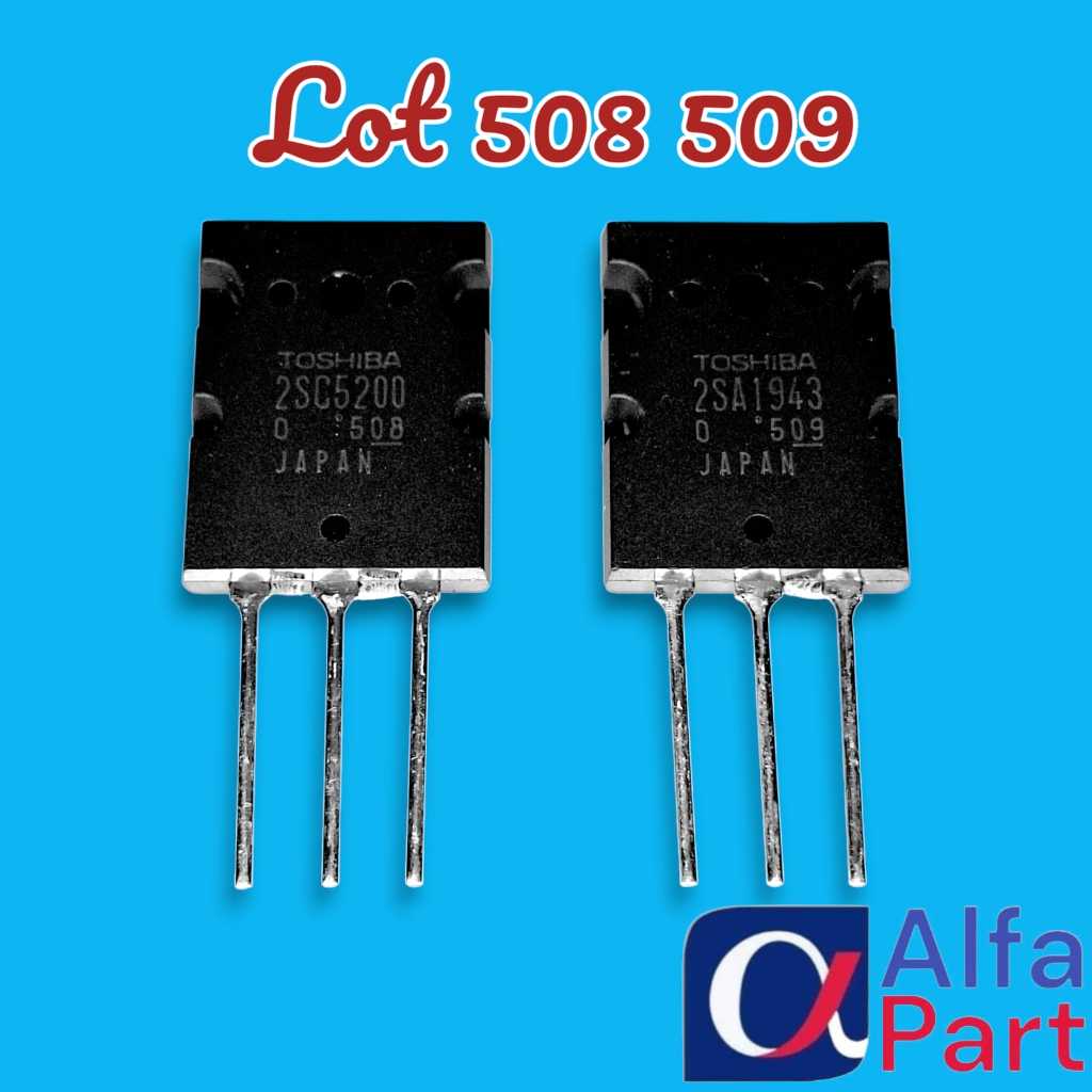 TRANSISTOR TOSHIBA 2SA1943 2SC5200 JAPAN TOSHIBA A1943 C5200