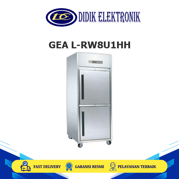 GEA L-RW8U1HH UPRIGHT FREEZER Stainless Steel 550L 2 Pintu L-RW8U1HH