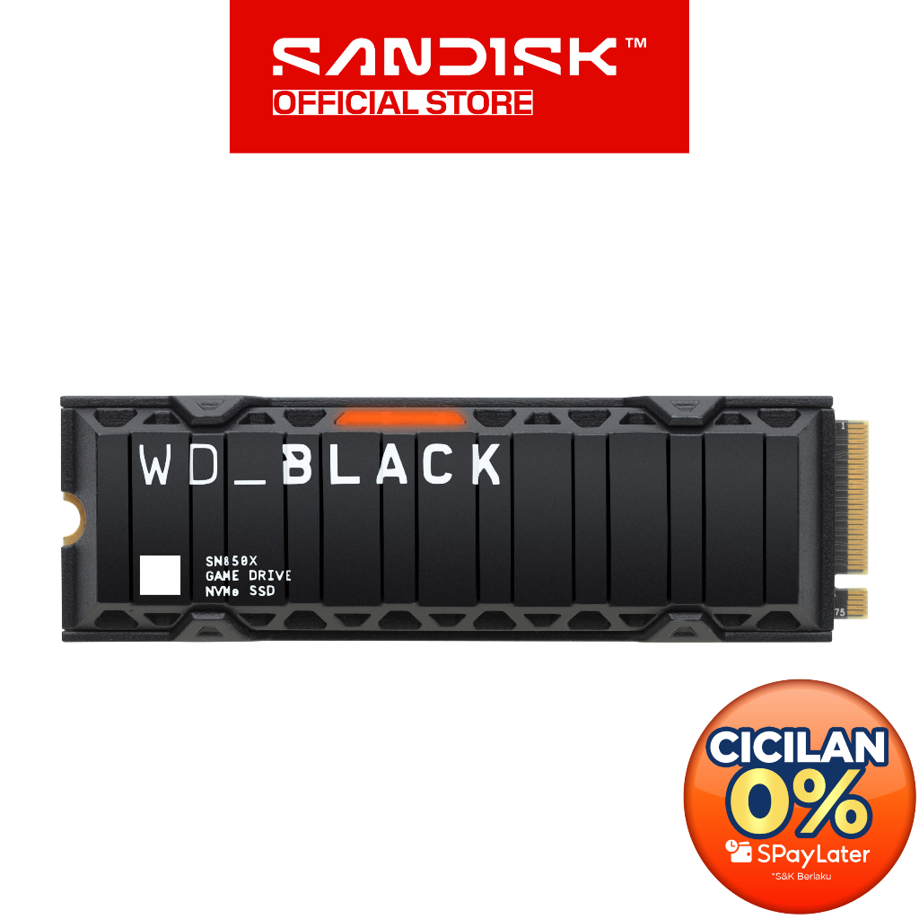 WD Black SSD SN850X 1TB / 2TB / 4TB With Heatsink M.2 PCIe Gen4 NVMe 2280