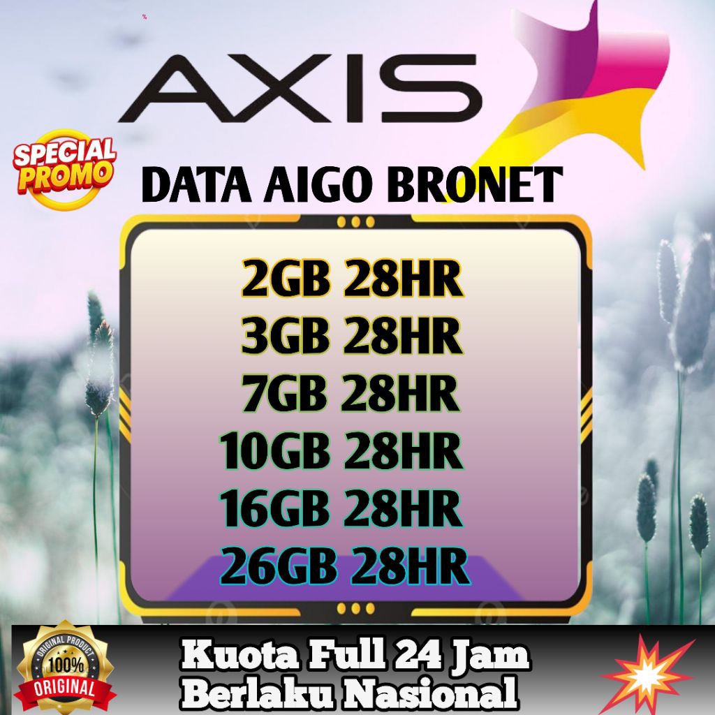 Promo Paket Data Axis Aigo Bronet