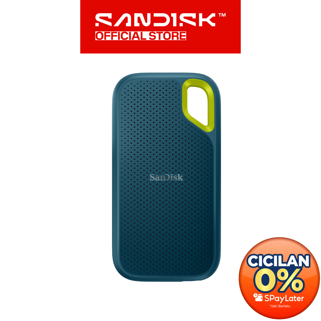 SANDISK Extreme Portable SSD E61 Green 2TB Type-C USB 3.2 V2 (Up to 1050MBps) - Free Premium Case