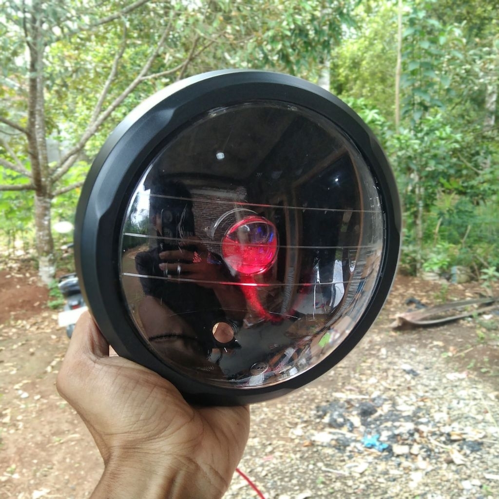 Reflektor Lampu Depan Biled H4 + Soket Honda CB 150 Verza 2018-2025