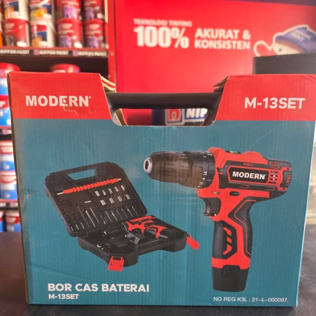Mesin Bor Cas Baterai Modern M-13SET