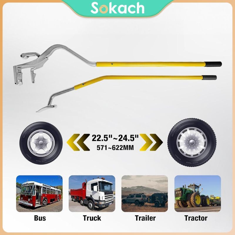 3pcs Alat Bukaan Ban Mobil Manual Alat Bukaan Ban Truk / Bus Demounting Tools Memudahkan Pekerjaan B