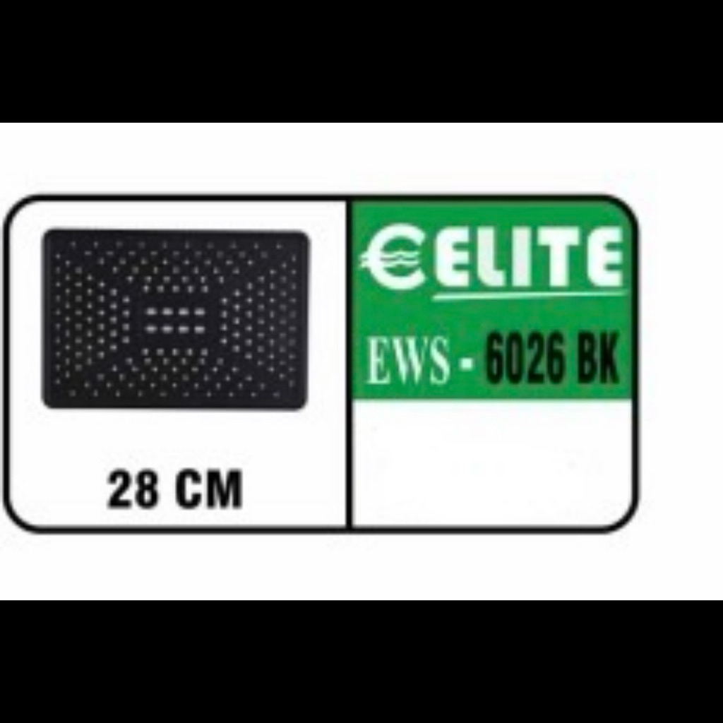 KEPALA SHOWER ELITE BLACK HITAM KOTAK