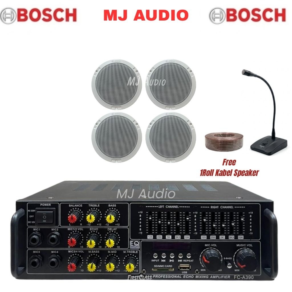 Paket Speaker Ceiling BOSCH / Paket Ampli Speaker Ceiling BOSCH ( 4 Speaker )