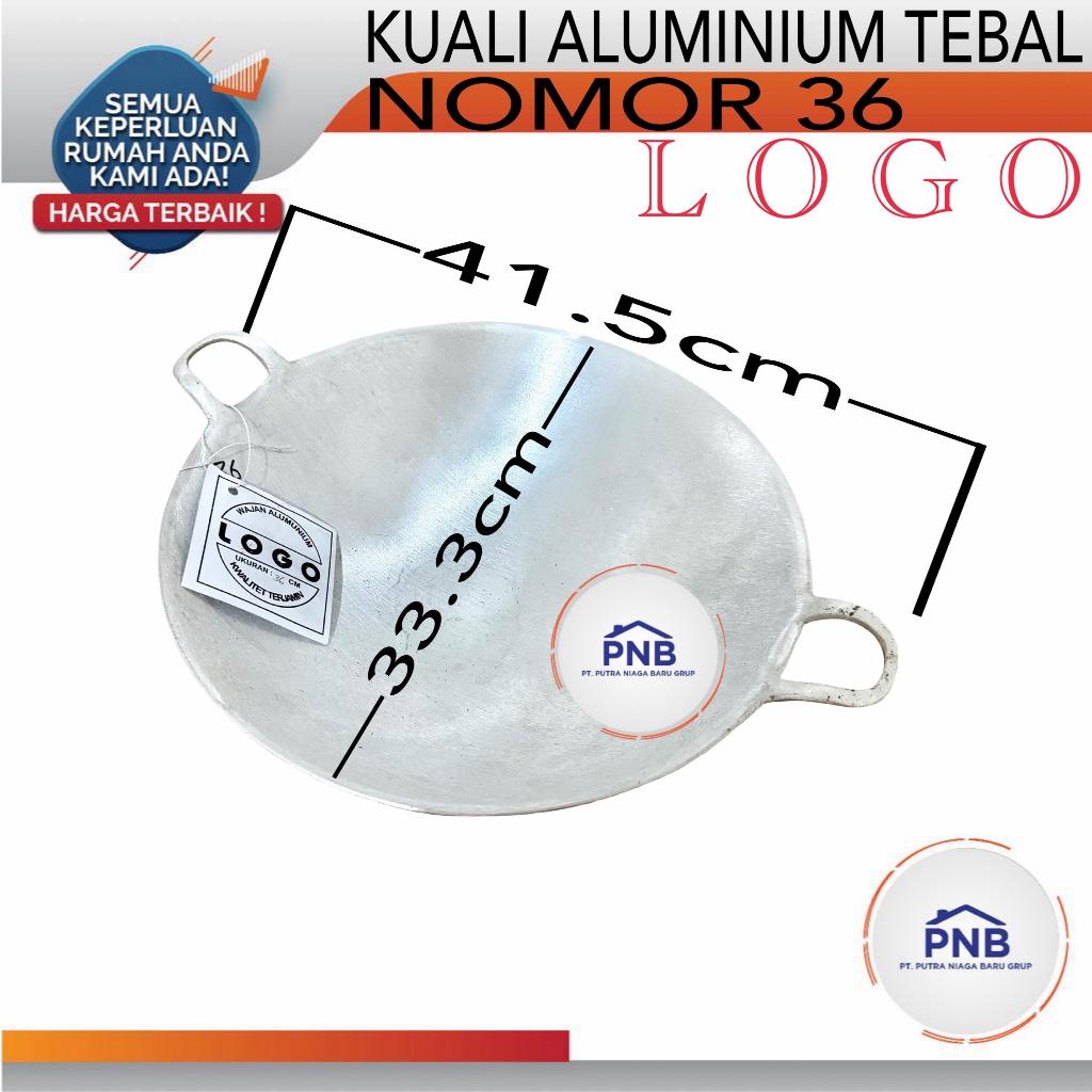 Kuali Wajan Logo 36 cm Aluminium Tebal