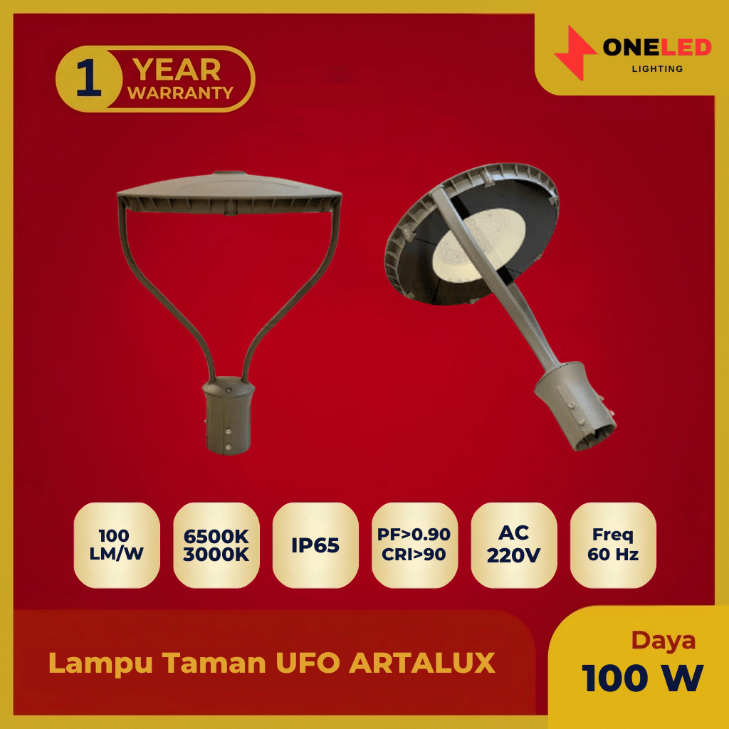 Lampu Taman UFO LUXENDO 50W 100W Lampu Taman Area Garden Light LED - Kuning