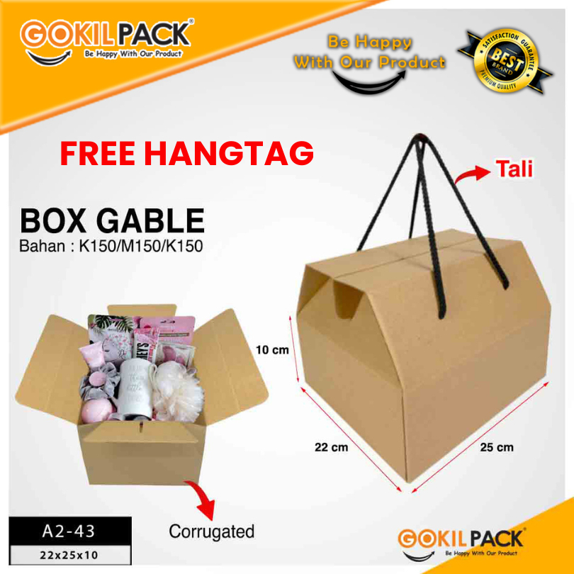 Dus Box Hampers Kardus Jumbo Gable Tentengan - A2-43