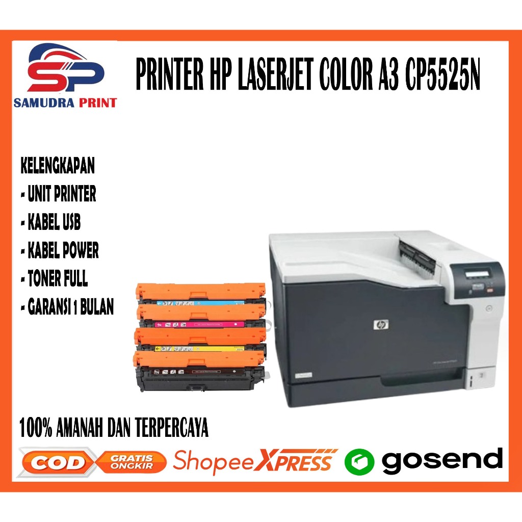 printer hp color LaserJet cp5525dn | 5525 | printer warna | printer a3