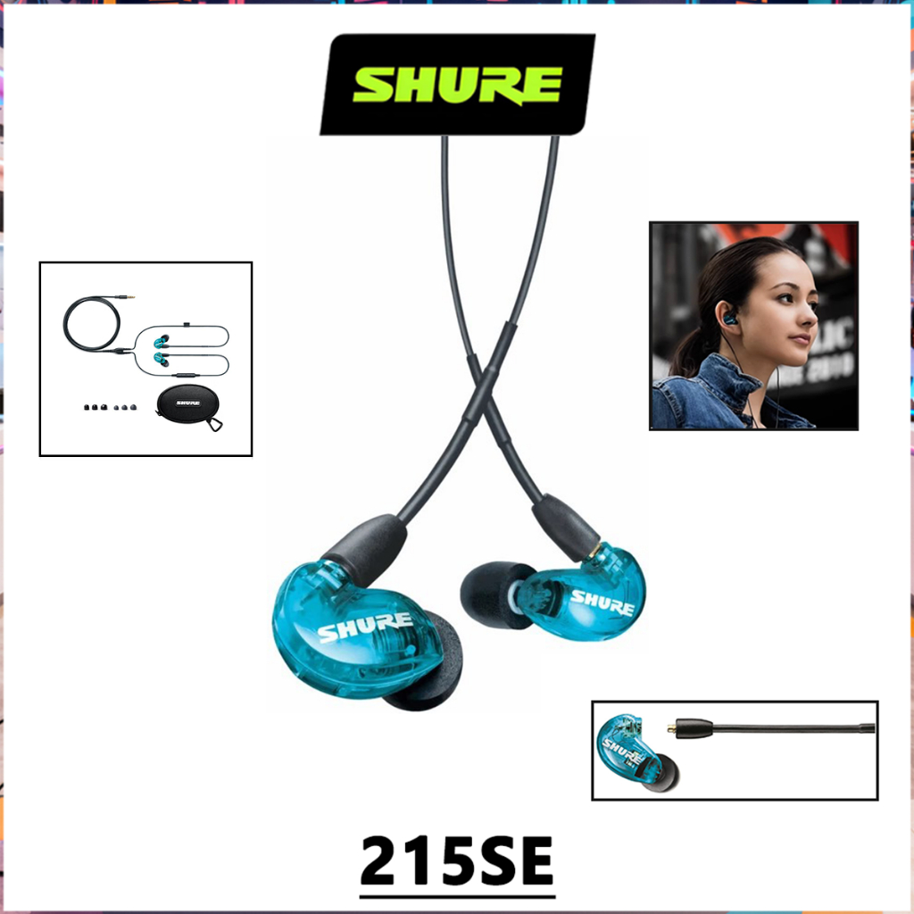 Shure SE215 Professional Earphone Sound Isolating with RMCE-UNI Headset cable