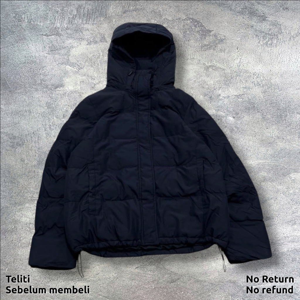 Jaket Heat Padded Blouson Gu Uniqlo Navy