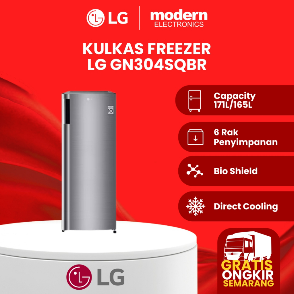 LG FREEZER STANDING UPRIGHT FREEZER GN304SQBR