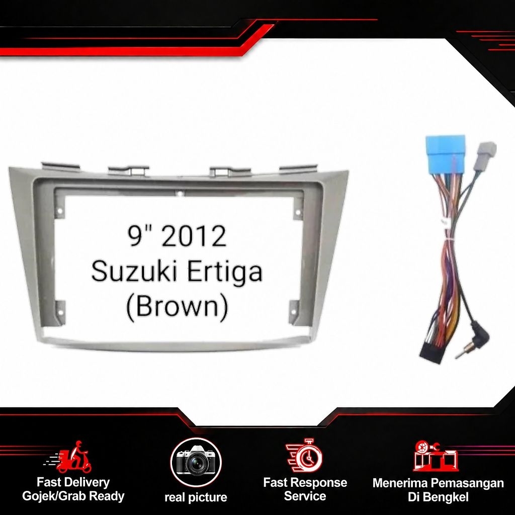 Frame head unit android 9inch suzuki ertiga tahun 2012-2017