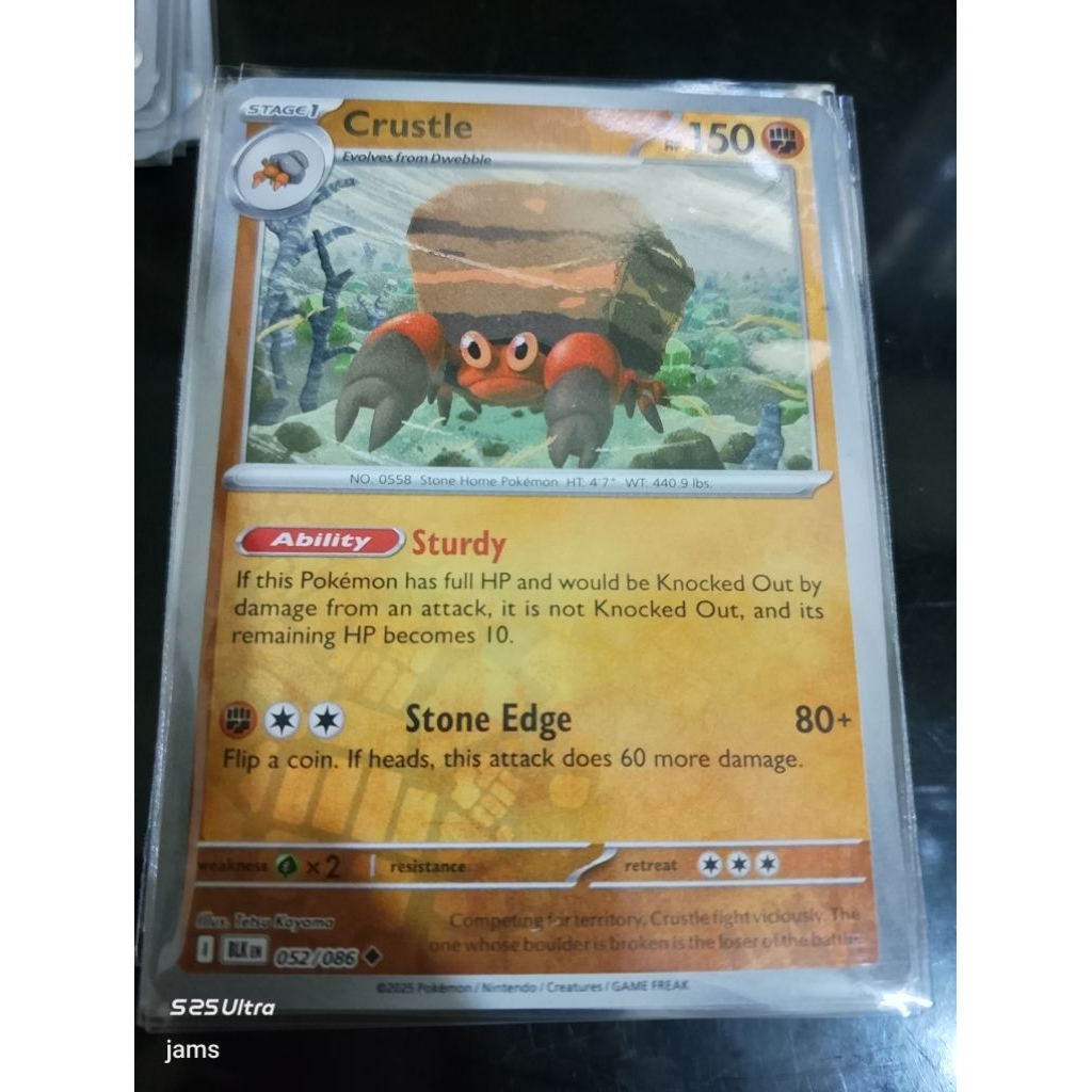 Pokemon Crustle reverse holo en