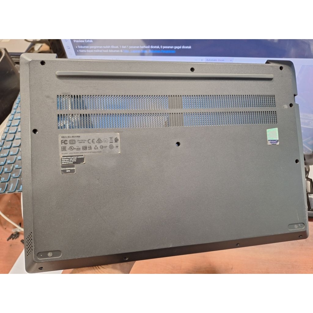 Bottom case laptop Lenovo ideapad L340-15IRH copotan repair