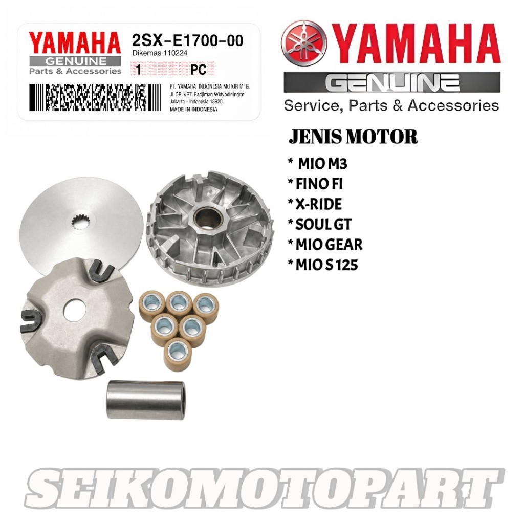 Rumah Roller Assy + Kipas Roller Motor YAMAHA MIO M3, FINO FI, X-RIDE, SOUL GT, MIO GEAR, MIO S 125 