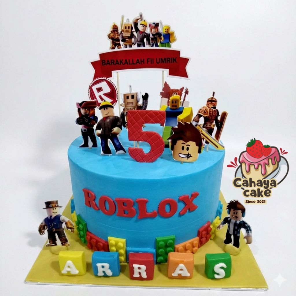 Kue Ulang Tahun Roblox / Roblox Cake / Kue Ultah Anak Laki-Laki / Roblox