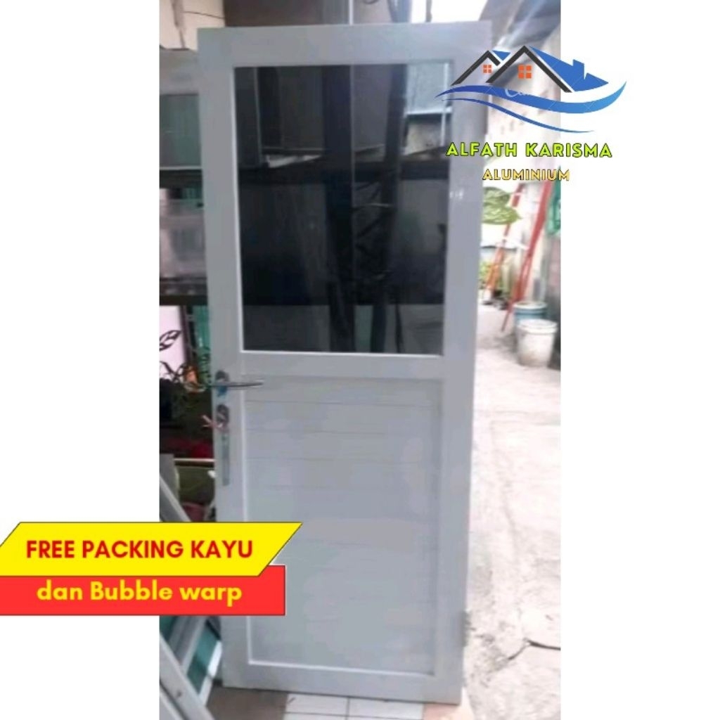 Pintu aluminium ACP bisa buat kamar / samping / belakang rumah + kusen T200xL70 dll (Bisa custom uku