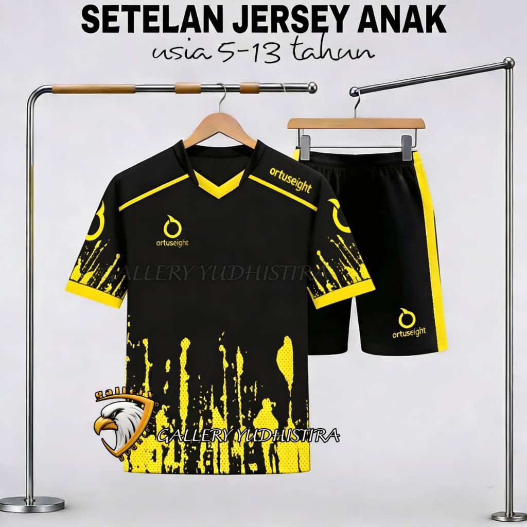 aliko stelan olahraga sepak bola jersy bola anak umur 5-13 putra putri unisex