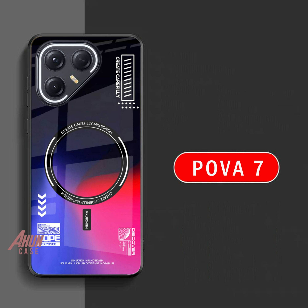 Softcase Glass Kaca Tecno Pova 7 -  Casing Hp Terbaru - Case Hp Tecno Pova 7 Softcase Tecno Pova 7  
