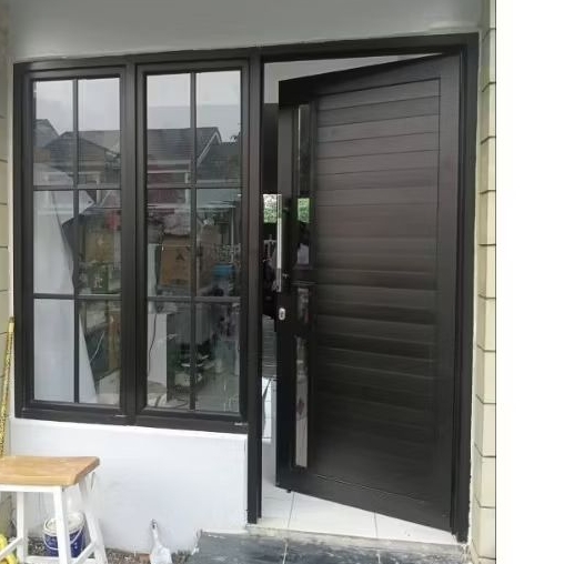 pintu aluminium gandeng jendela