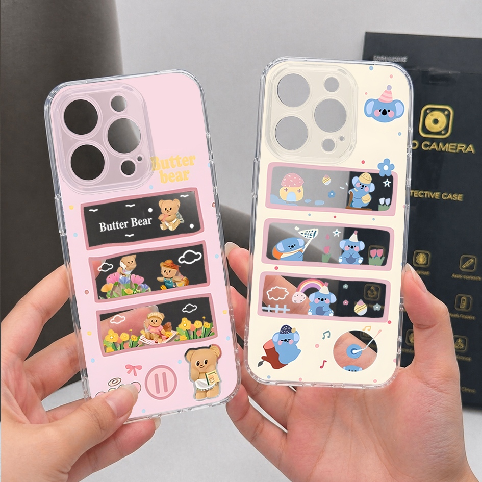 (11) Softcase Cartoon Kucing Glossy Clear Case For Poco C75 M6 F6 X6 M7 F7 ULTRA X7 Terbaru - Case H