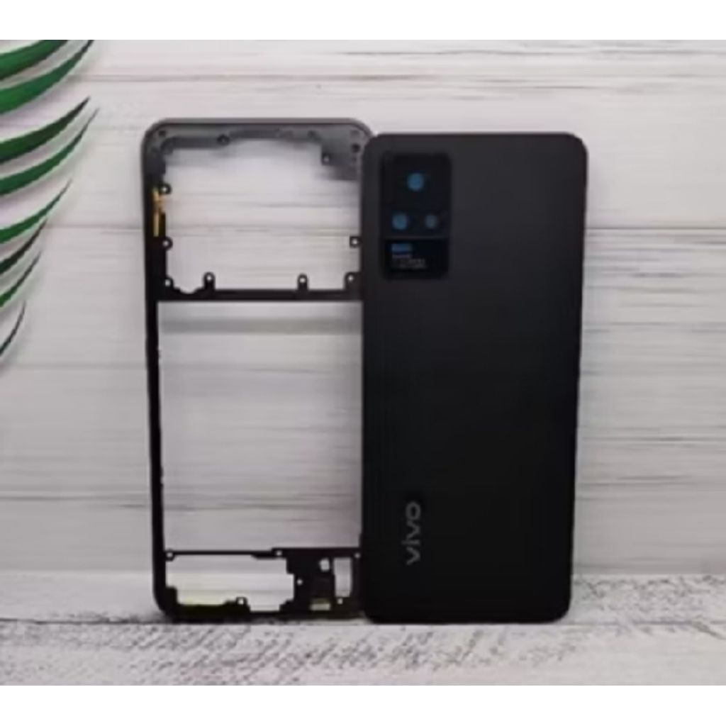 Kesing Housing Casing Vivo V21 4G  V21e Bezel + Backdoor + Lensa Camera