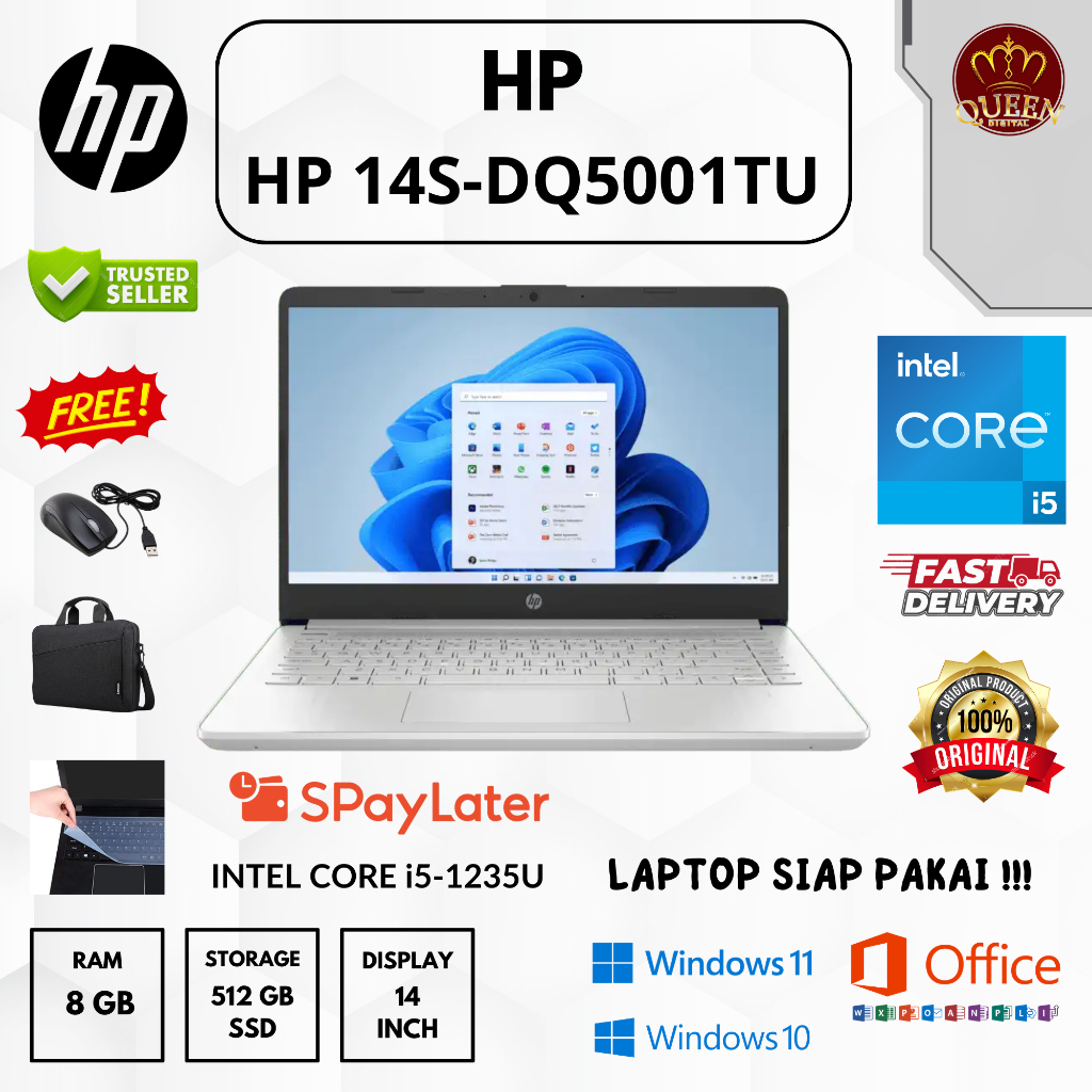 HP 14S | INTEL CORE i5-1235U | 16GB RAM | SSD 512GB | 14 INCH