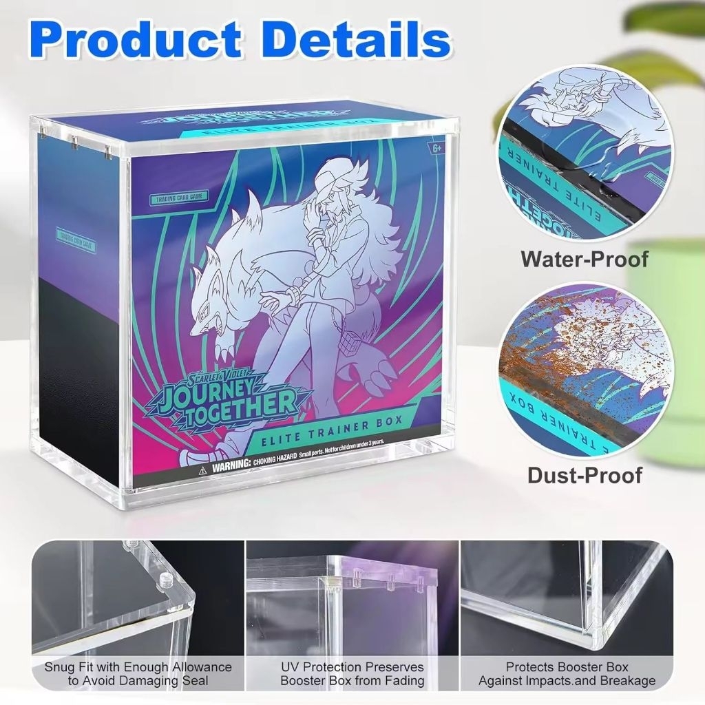Box Acrylic / Kotak Akrilik 5mm Crystal Clear Untuk ETB Pokemon