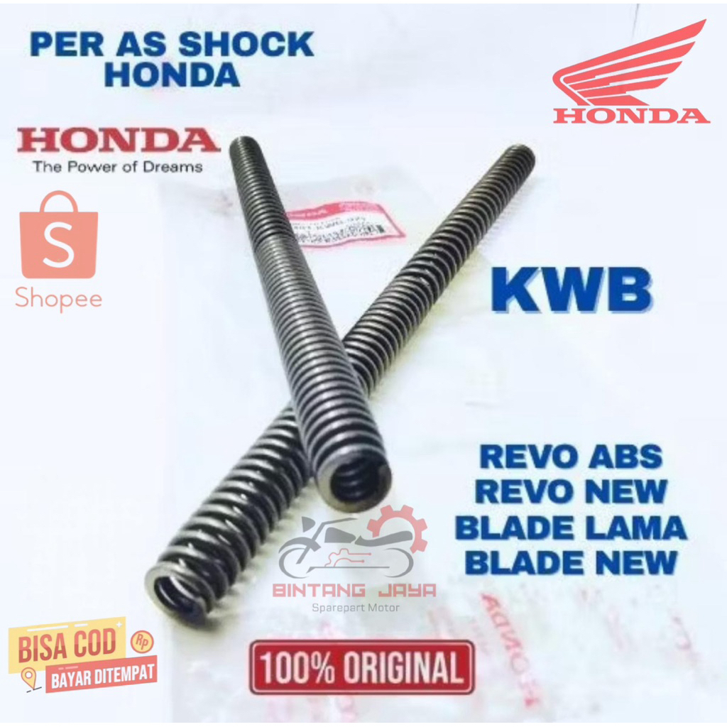 100% original Per Shock Depan Motor Honda KWB - Blade Lama/Baru, Revo Absolute, Revo Fit, Revo X - 1