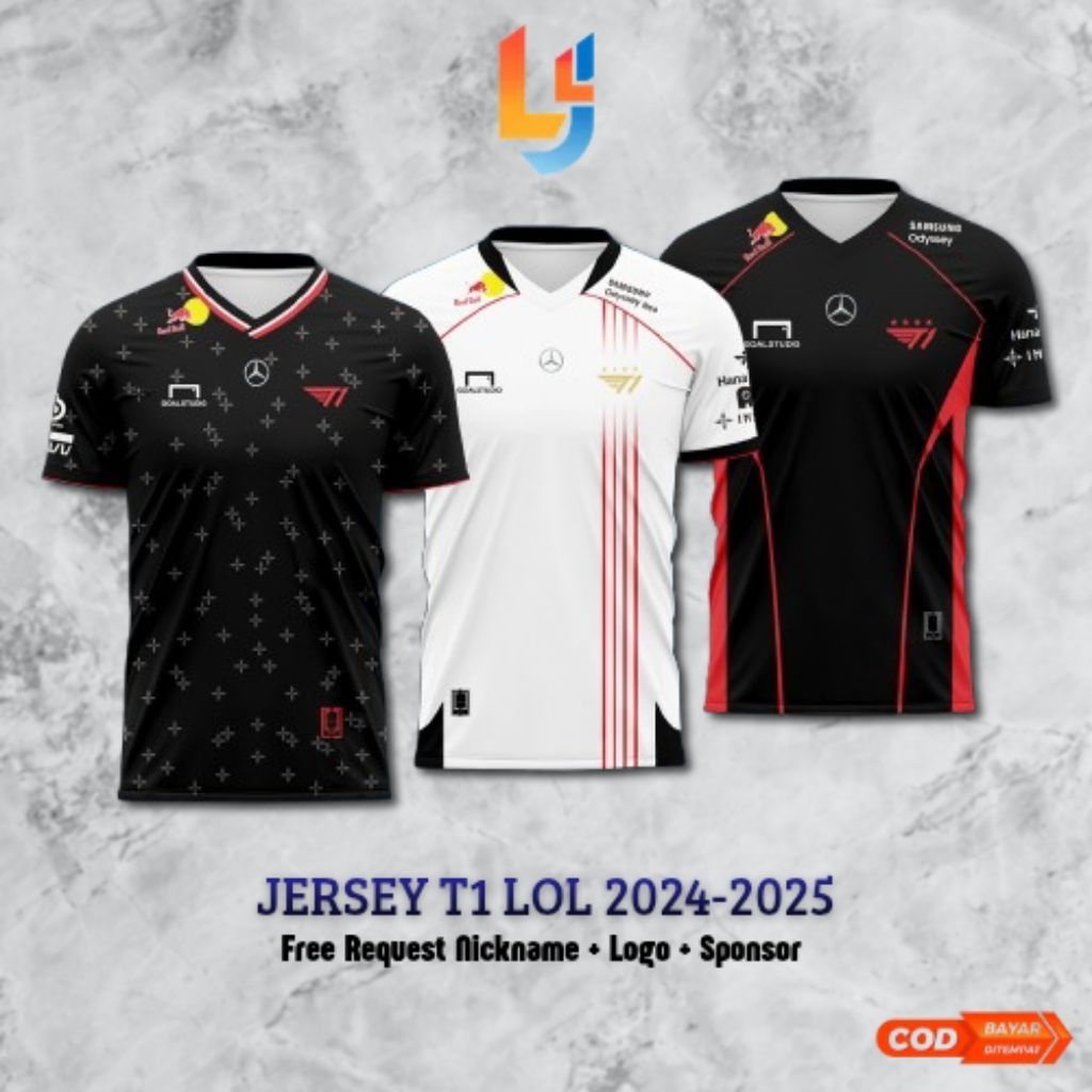 JERSEY Baju Kaos T1 LOL New World 2024-2025