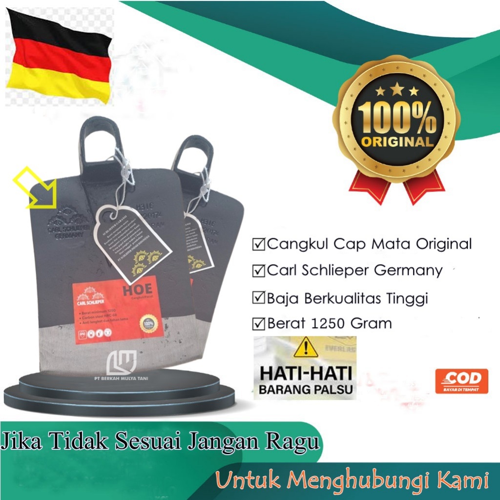 Cangkul Cap Mata Asli Original No 1 Carl Schlieper Germany