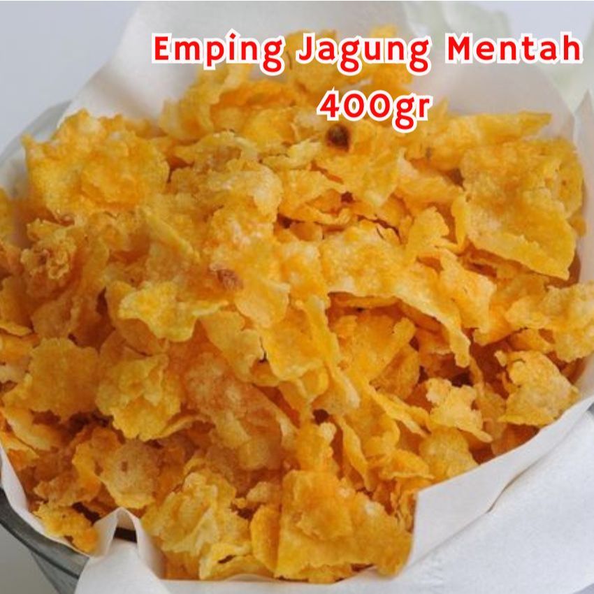 PROMO Emping Jagung Mentah 400gr - Jagung Geprek/ Marning Jagung Pipih