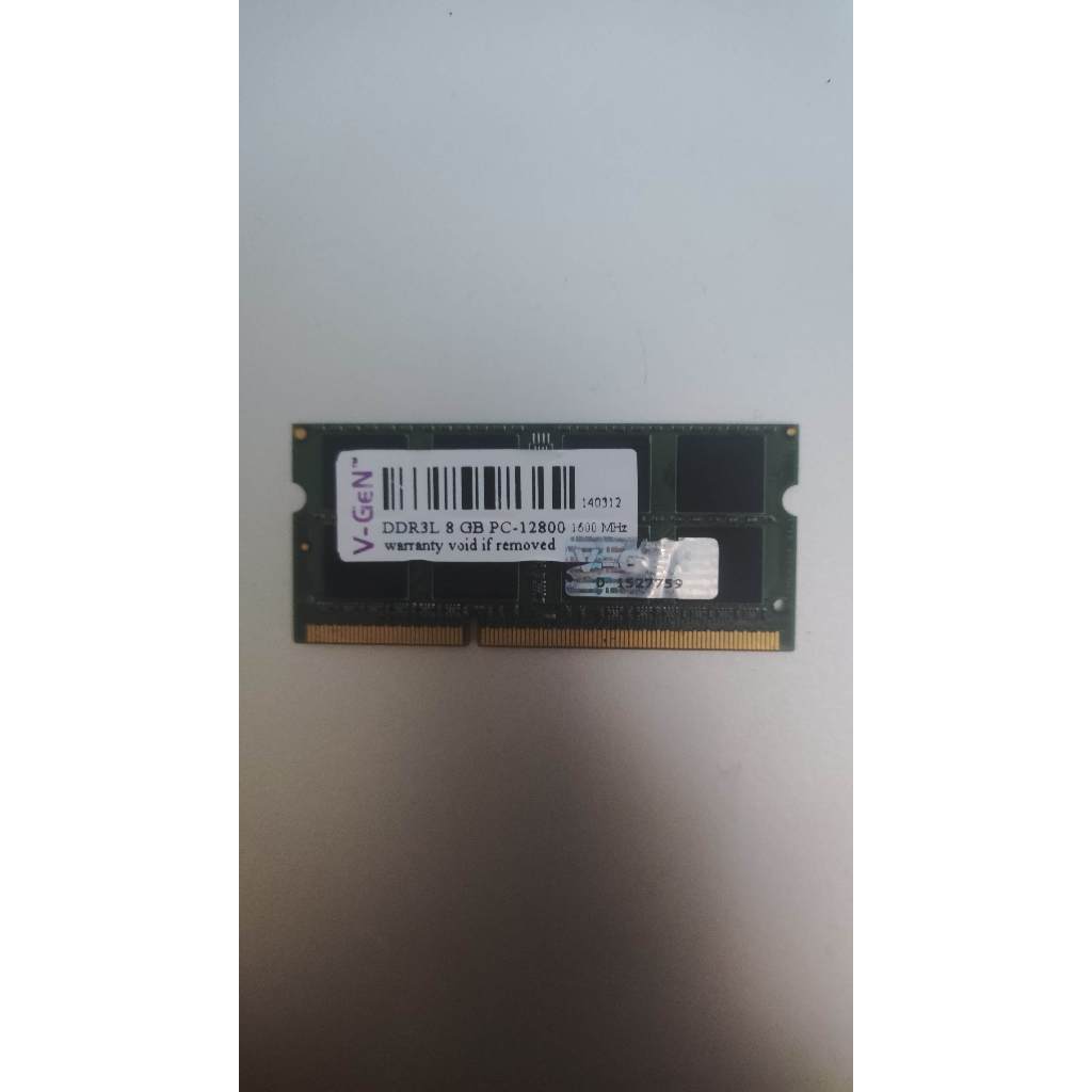 RAM Laptop DDR 3L 3 8GB PC 12800 V-GeN Second Bekas