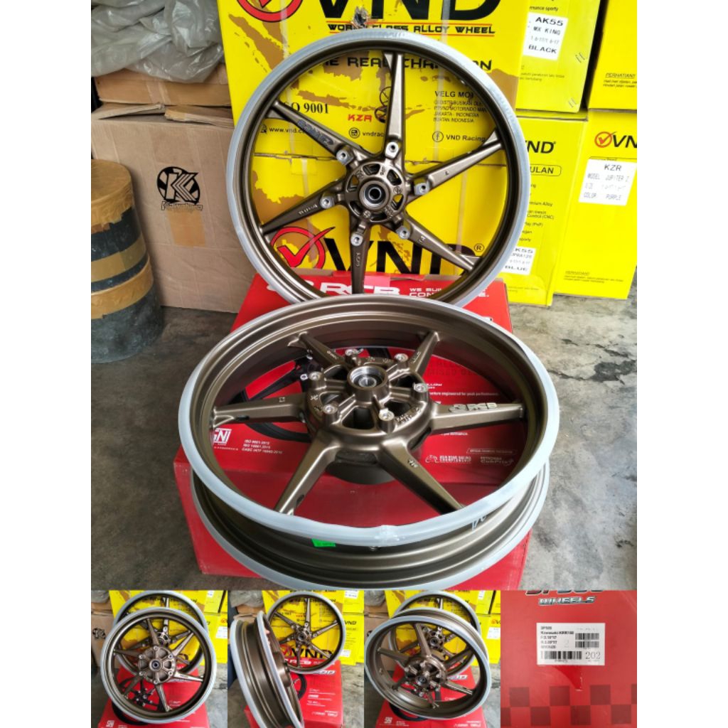 VELG/PELEK RECING RCB SP 500 KAWASAKI NINJA 150 KRR UKURAN 215/300 RING 17 BROWN
