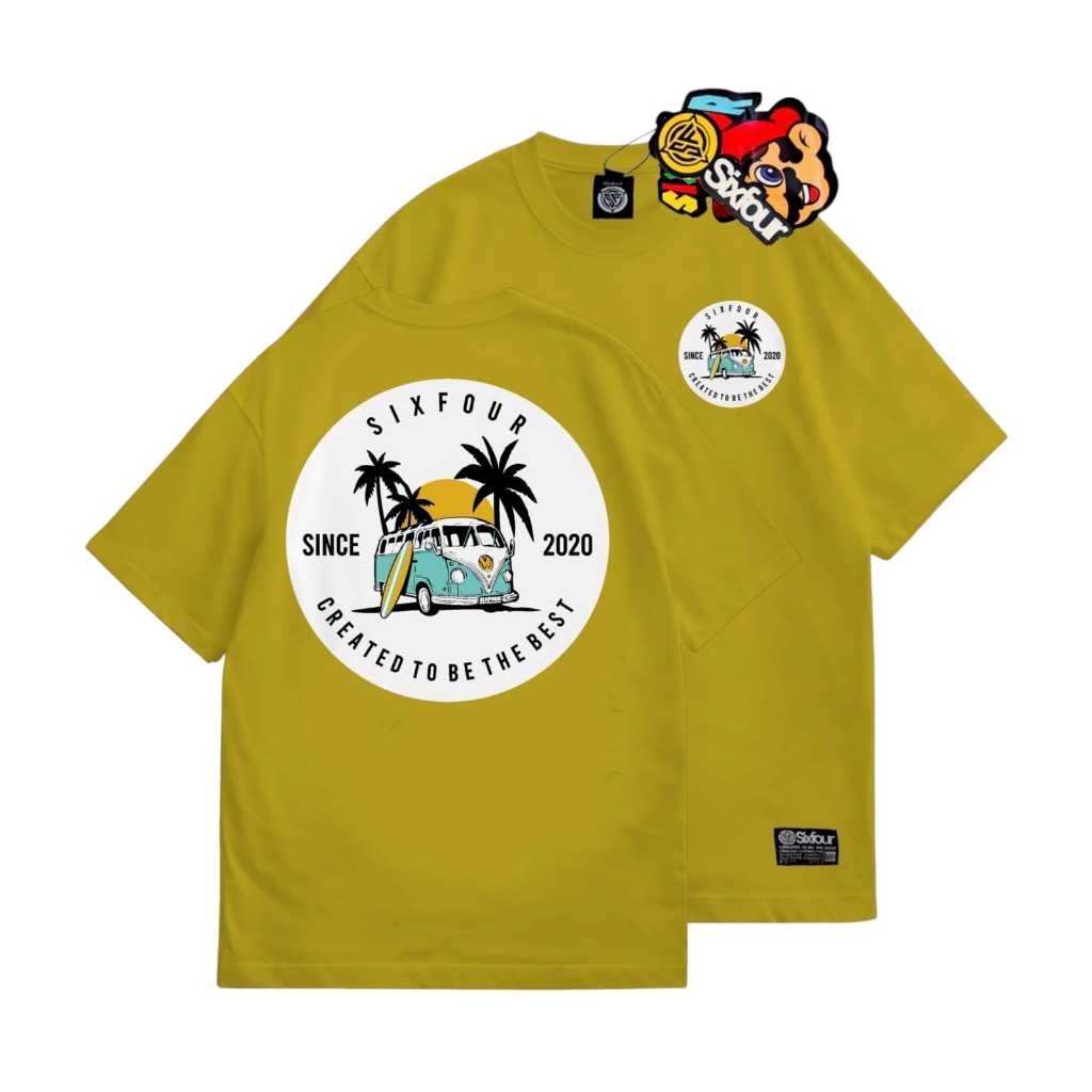 Kaos distro anak cewek cowok sablon depan belakang 100% cotton