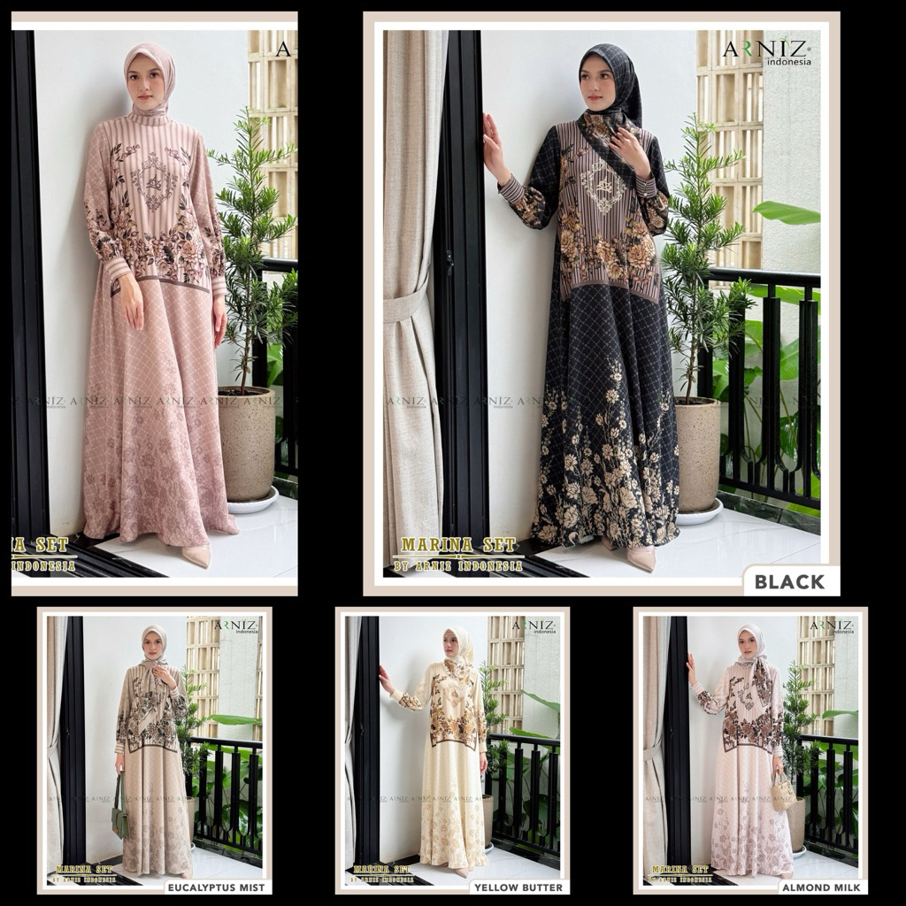 Ready Marina dress set scarf by Arniz Collection