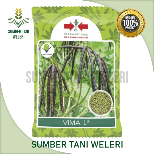 BENIH KACANG HIJAU VIMA 1 - BENIH KACANG HIJAU - 1 KG - EAST WEST SEED CAP PANAH MERAH