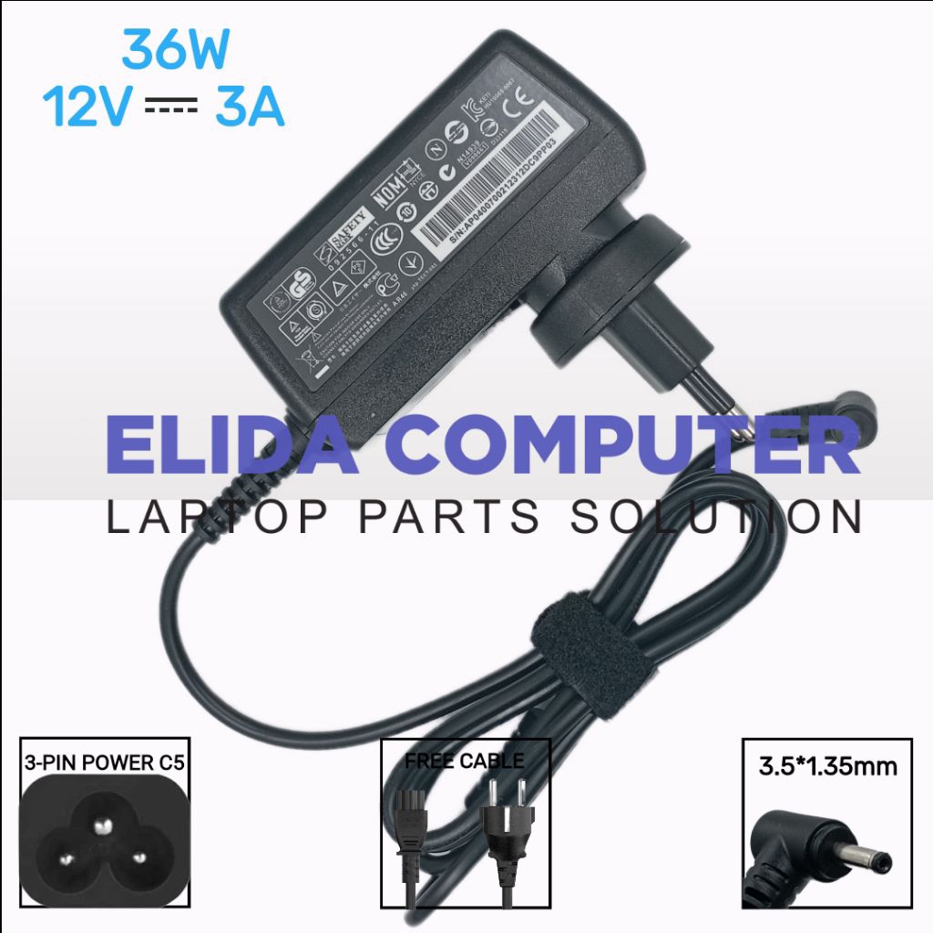 Adaptor Charger Monitor Acer AL2051W AL705 AL707 AL722 AL1732 AL1751 12A 3A 36W