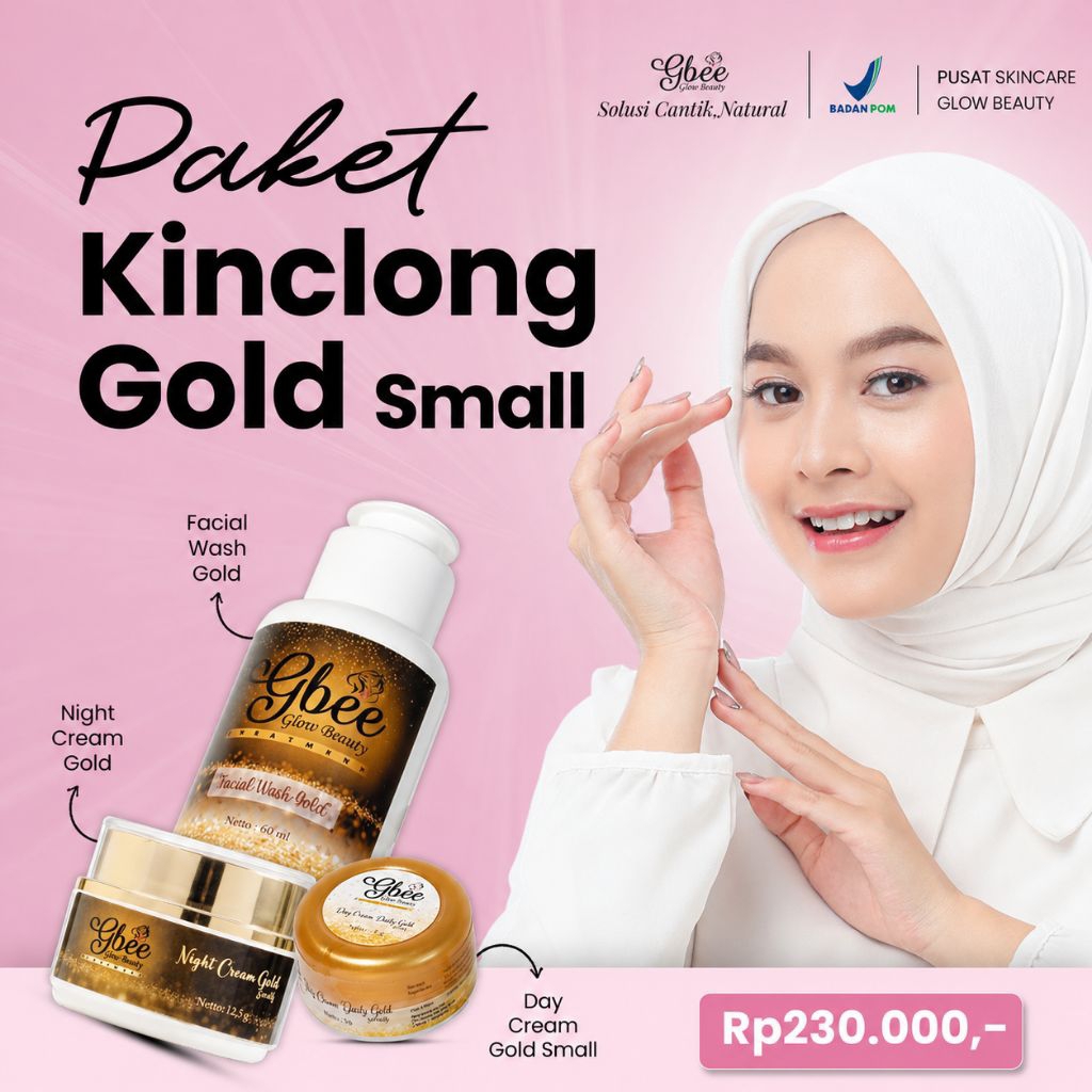 Gbee Glow Beauty Paket Kinclong Small untuk kulit normal mencerahkan flek hitam