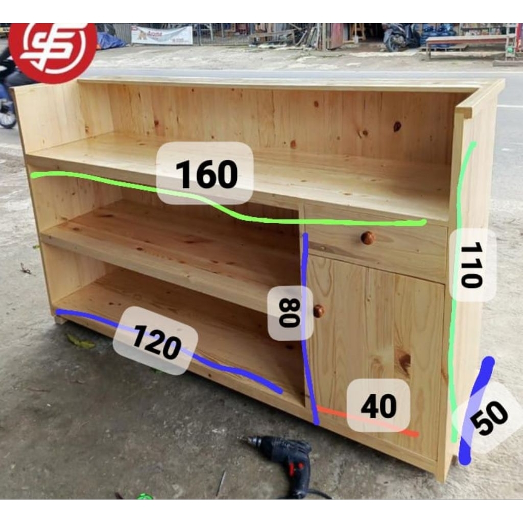 meja bar meja kasir meja cafe kayu jati Belanda