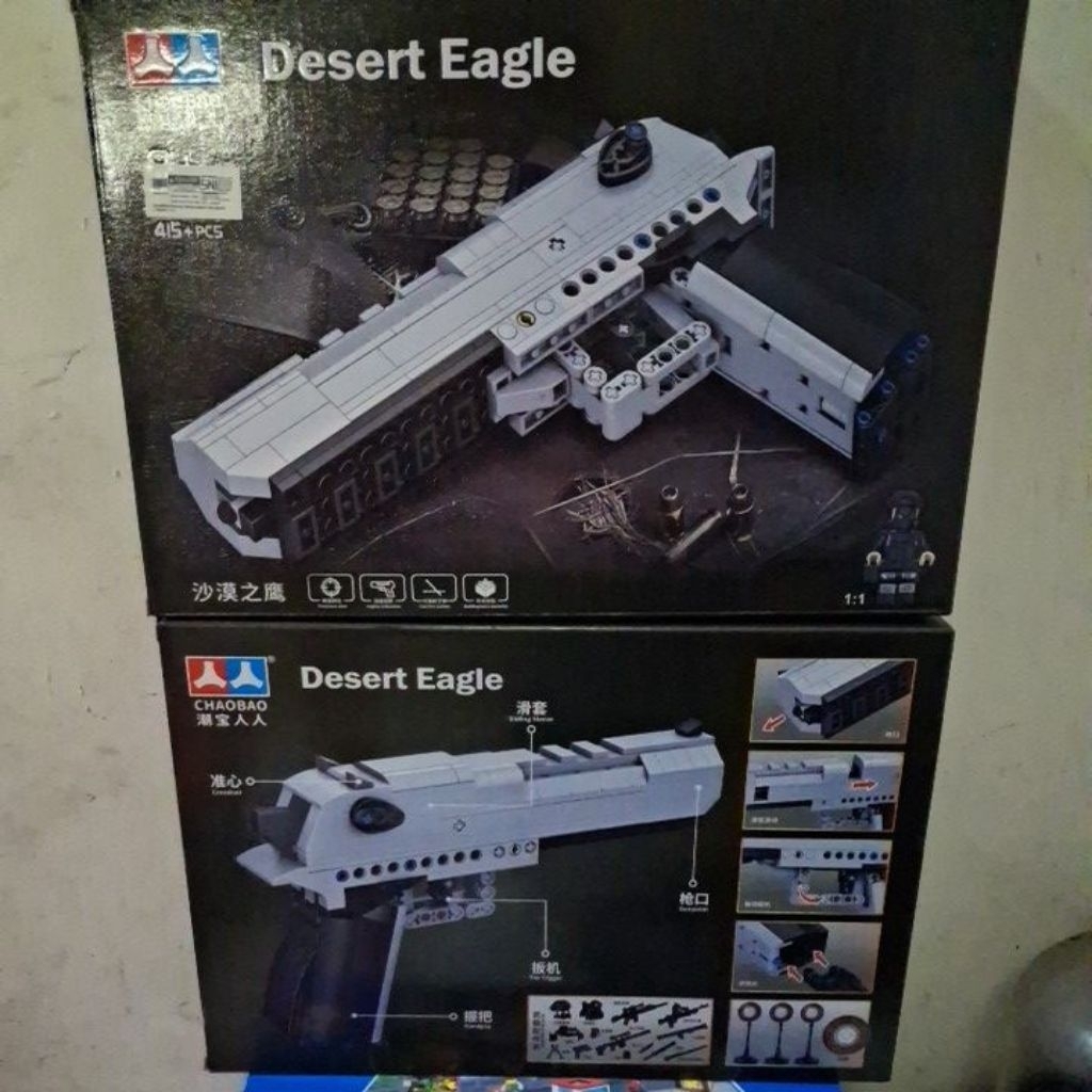 DIY building block bricks series battle war gun desert eagle